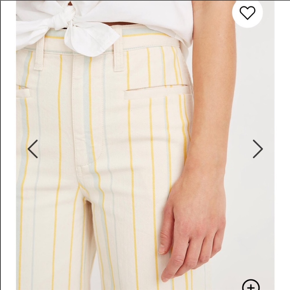 Madewell Emmet Wide Leg Pants in Stripe